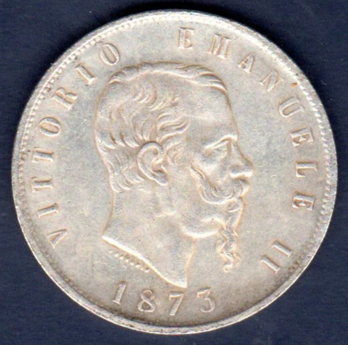 ITALIA   5   LIRE    1873 - 1861-1878 : Victor Emmanuel II