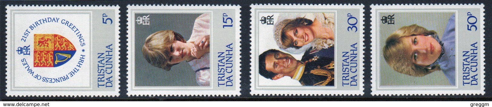 Tristan Da Cunha 1982 Complete Set Of Stamps Commemorating The 21st Birthday Of Princess Diana. - Tristan Da Cunha