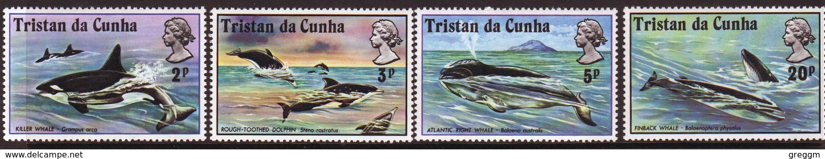 Tristan Da Cunha 1975 Complete Set Of Stamps Commemorating Whales. - Tristan Da Cunha