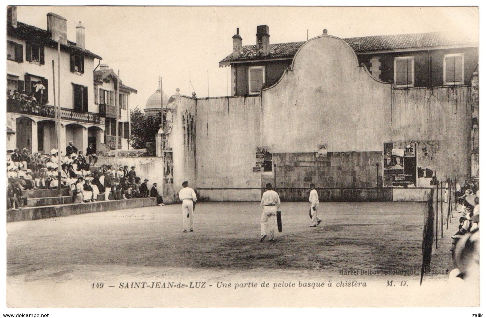 Saint-Jean-de-Luz - Une Partie De Pelote Basque à Chistéra - Saint Jean De Luz