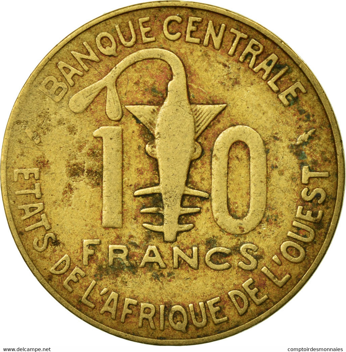 Monnaie, West African States, 10 Francs, 1987, Paris, TB, Aluminum-Bronze, KM:10 - Côte-d'Ivoire