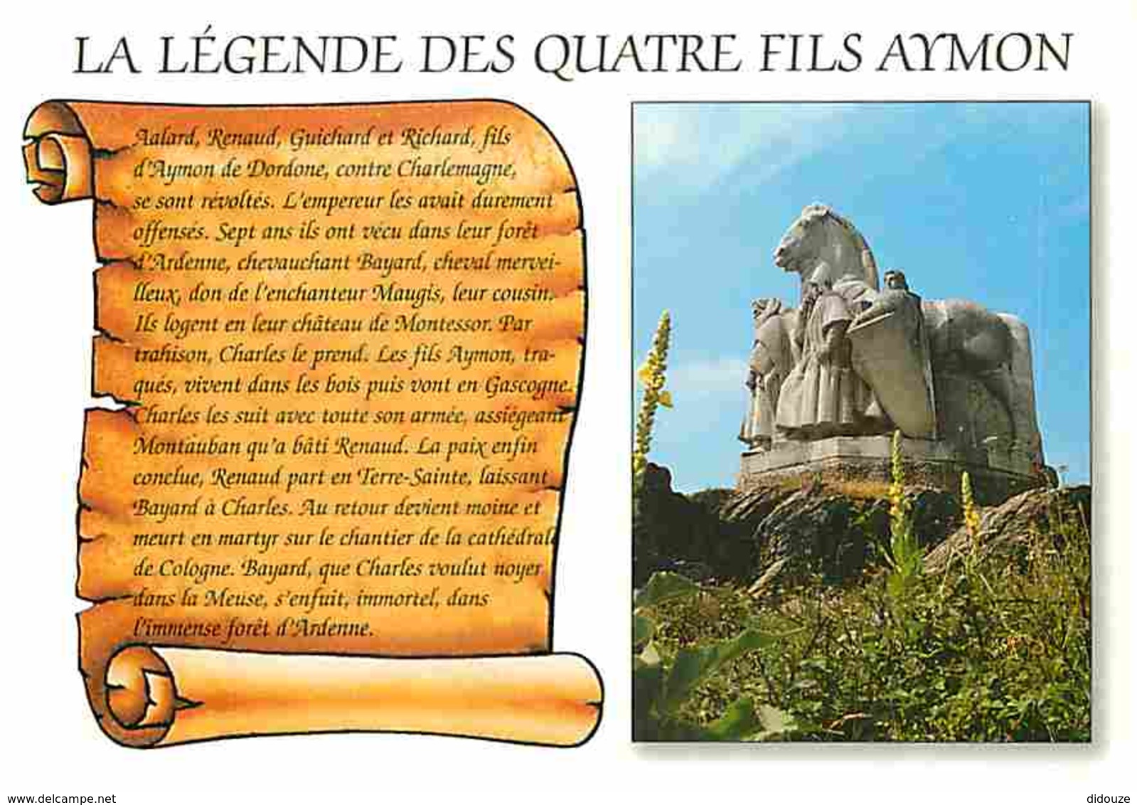 08 - Les Quatre Fils Aymon - La Légende Des Quatre Fils Aymon - Voir Scans Recto-Verso - Autres & Non Classés