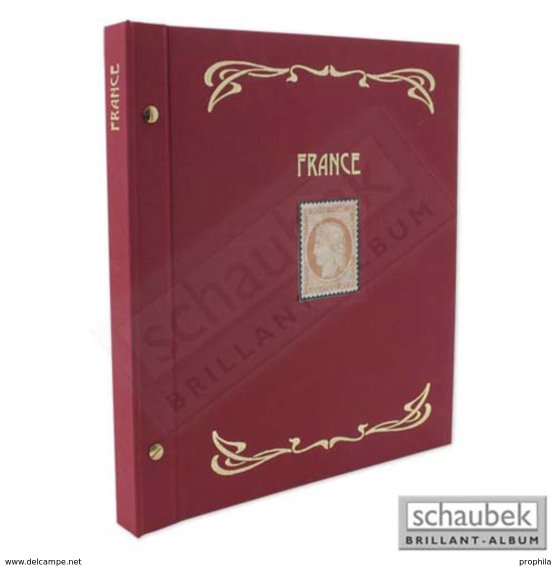 Schaubek Ds0024 Schraubbinder Leinen Schmal Rot, Reprint-Ausführung France - Groß, Grund Schwarz