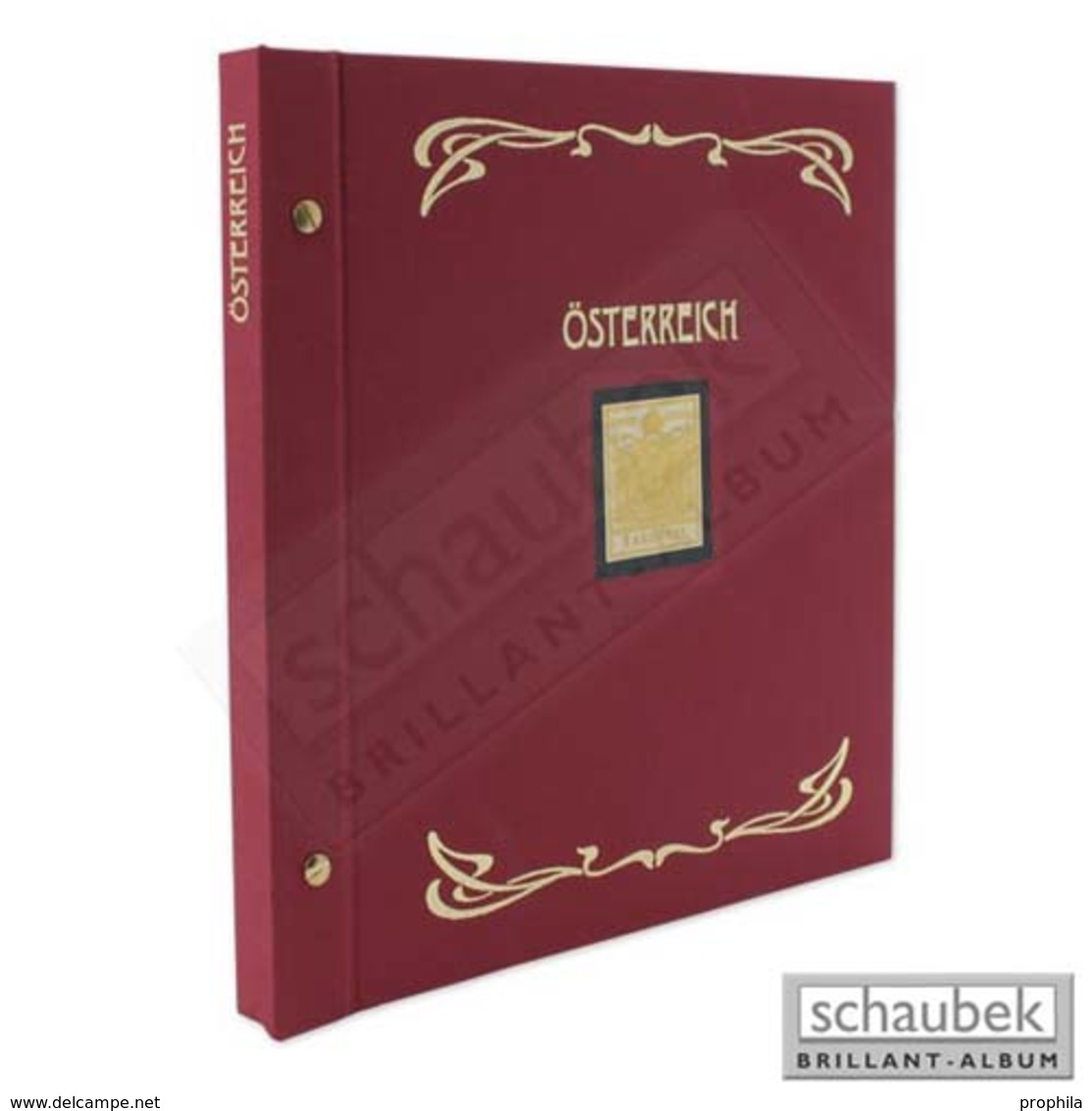 Schaubek Ds0027 Schraubbinder Leinen Schmal Rot, Reprint-Ausführung Österreich - Grand Format, Fond Noir