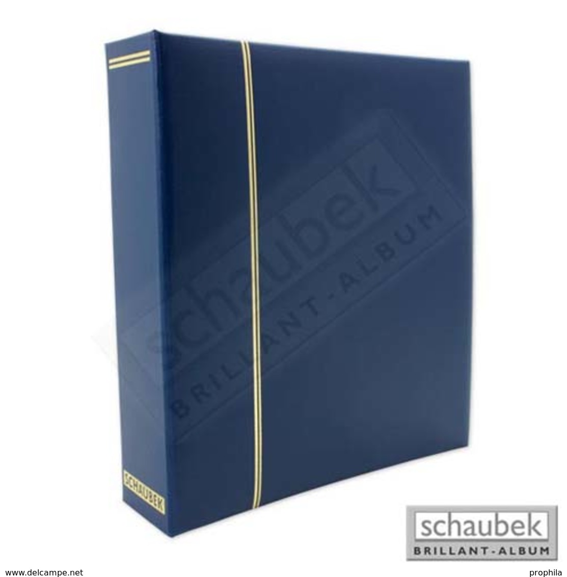 Schaubek Schraubbinder Kunstleder Blau Unwattiert - Large Format, Black Pages