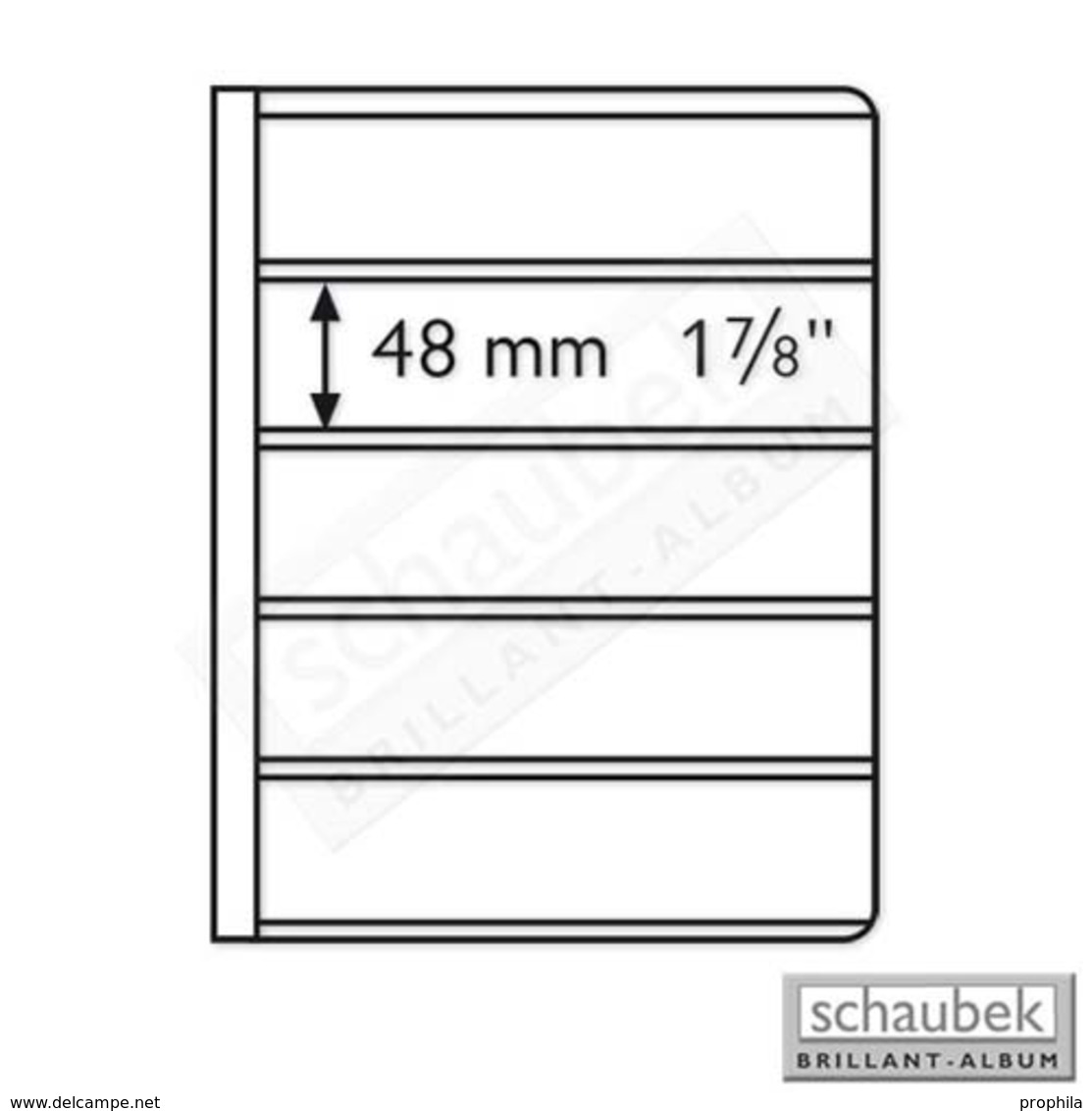 Schaubek EB48 Uniflex-Blatt - 5 Streifen, 48 Mm X 195 Mm Packung Zu 5 Stück - Autres & Non Classés