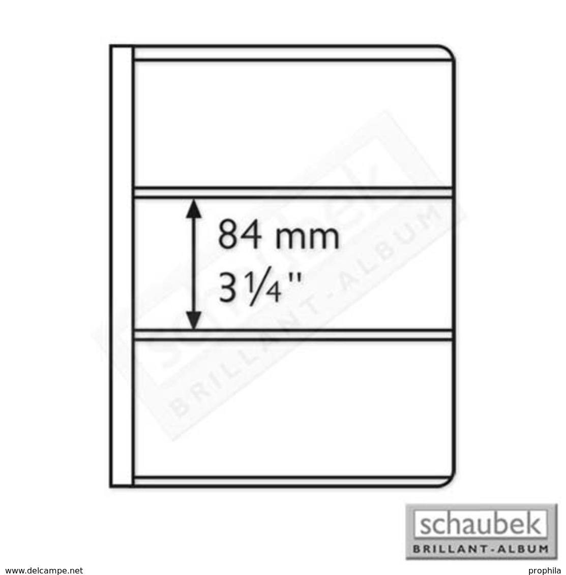 Schaubek EB84 Uniflex-Blatt - 3 Streifen, 84 Mm X 195 Mm Packung Zu 5 Stück - Other & Unclassified