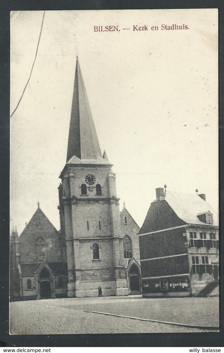 +++ CPA - BILSEN - Kerk En Stadhuis - Cachet Feldpost   // - Pinneberg