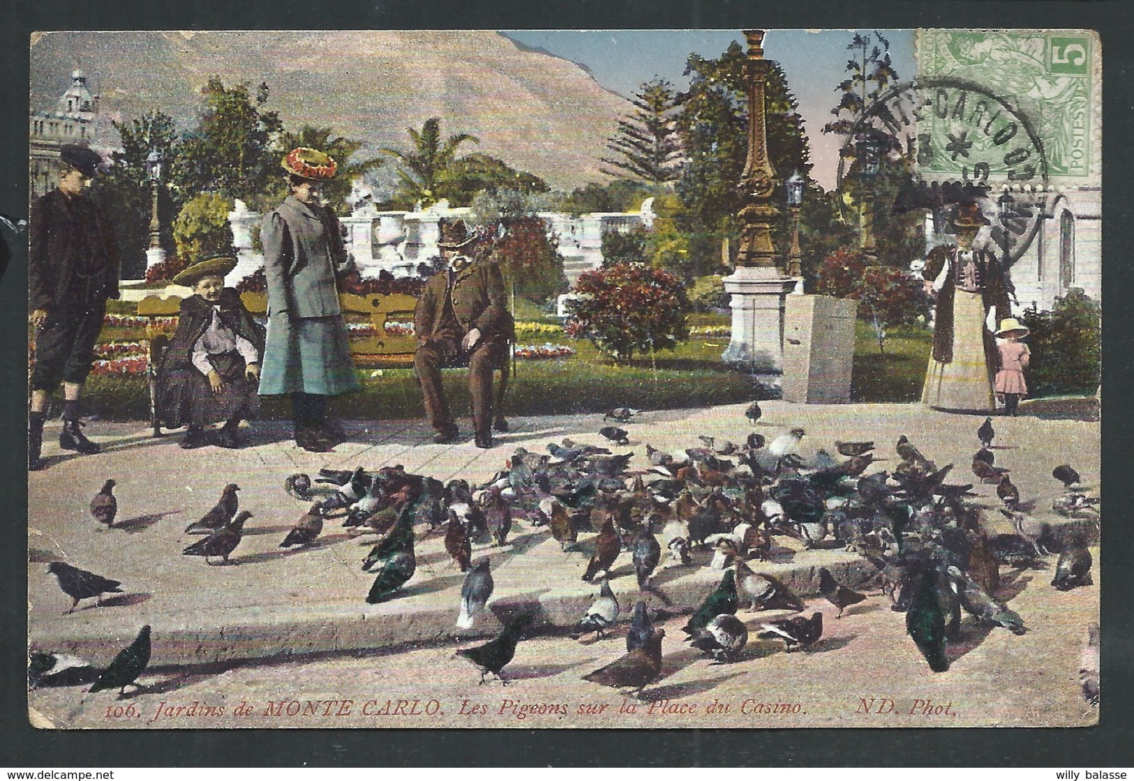 +++ CPA - Monaco - Jardins De MONTE CARLO - Les Pigeons Sur La Place Du Casino  // - Monte-Carlo