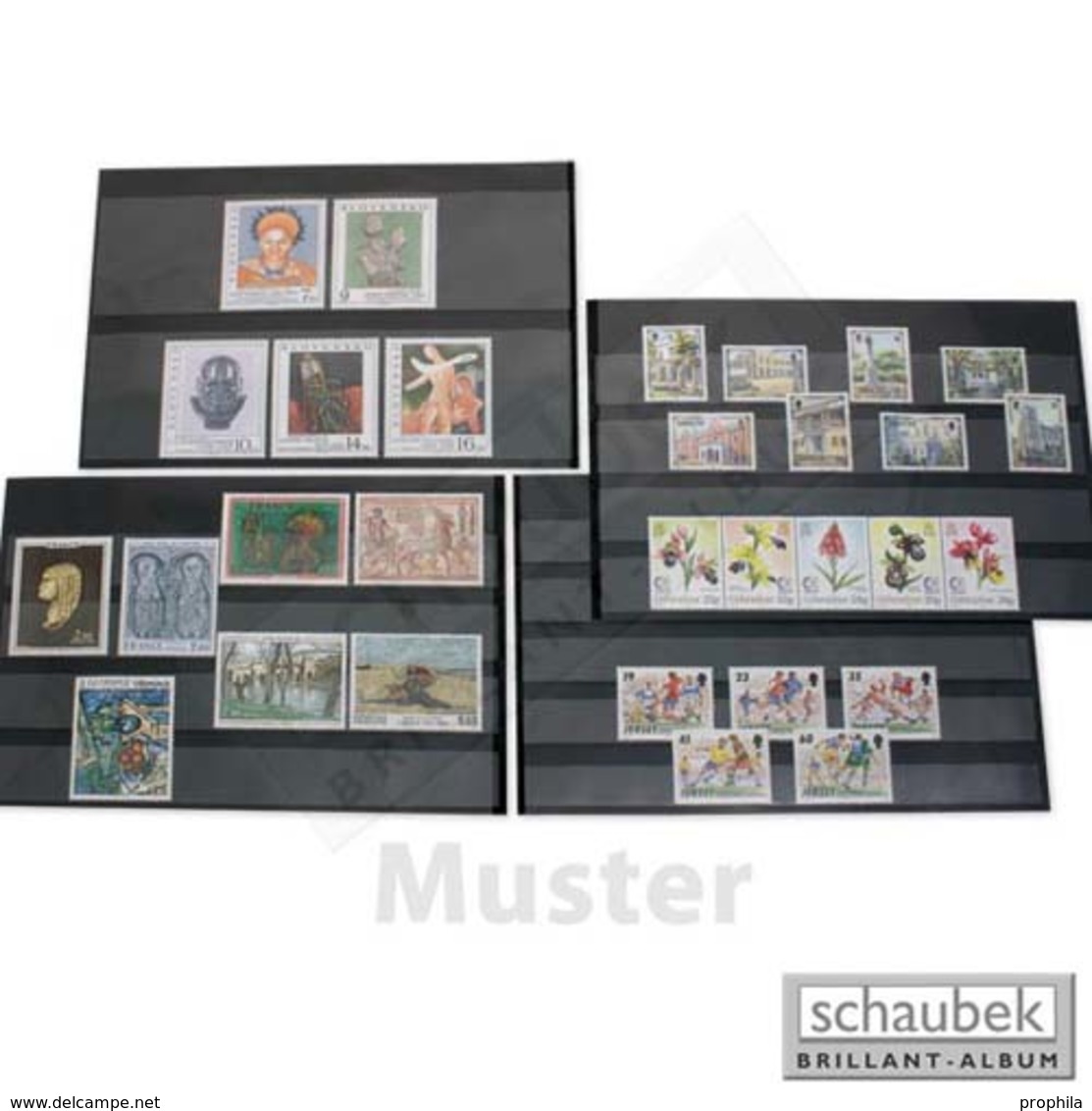 Schaubek K5510 Kassette Mit 30 Einsteckkarten, Sortiert - Cartes De Stockage