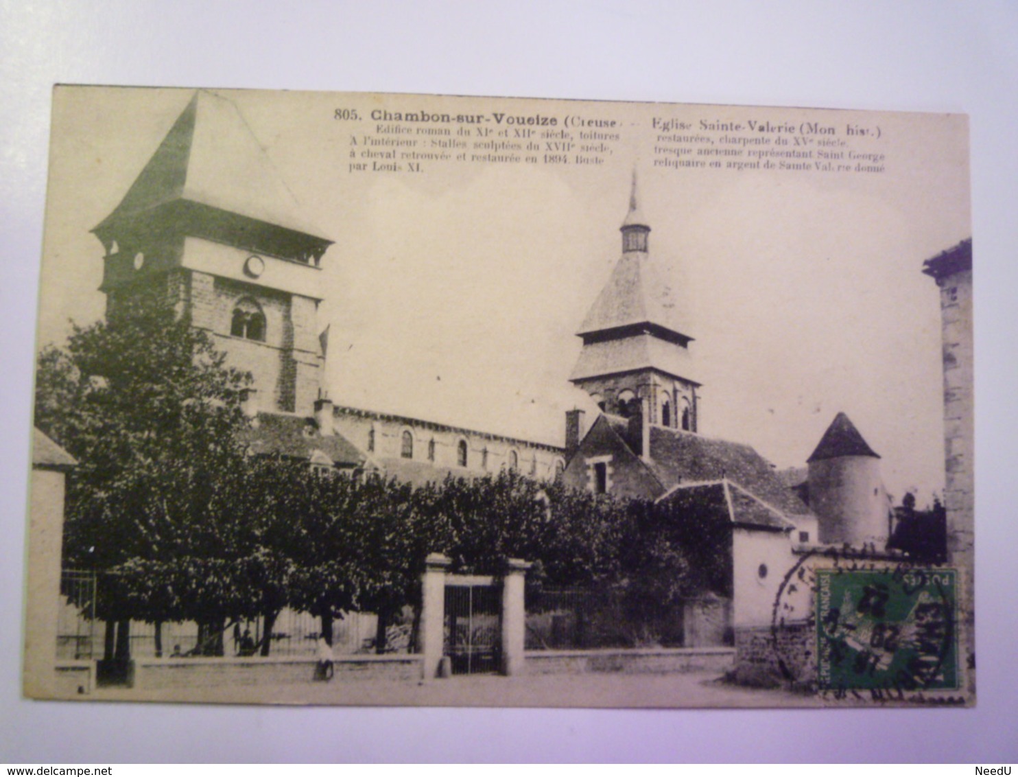 CHAMBON-sur-VOUEIZE  (Creuse)  :  Eglise  SAINTE-VALERIE   1922   XXX - Crocq
