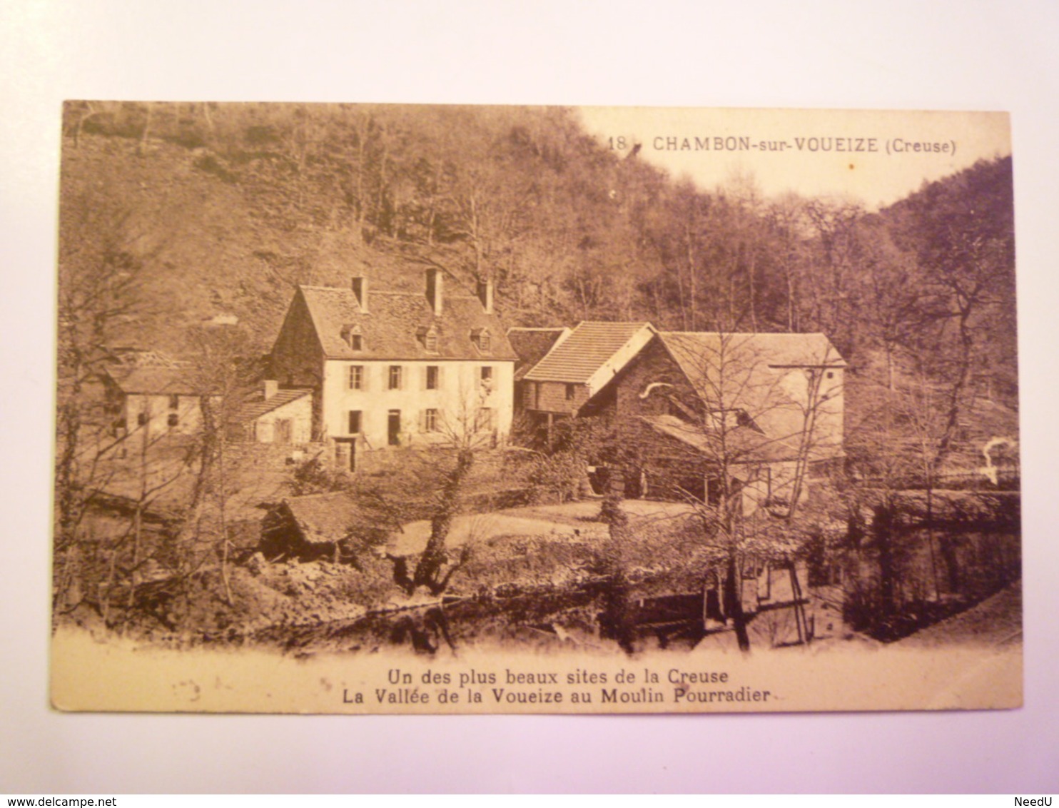 CHAMBON-sur-VOUEIZE  (Creuse)  :  La Vallée De La Voueize Au  MOULIN POURRADIER   1935   XXX - Crocq