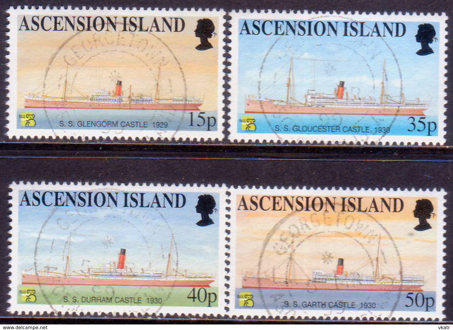 ASCENSION 1999 SG #765-69 Compl.set+m/s Used Australia 99 - Ascension