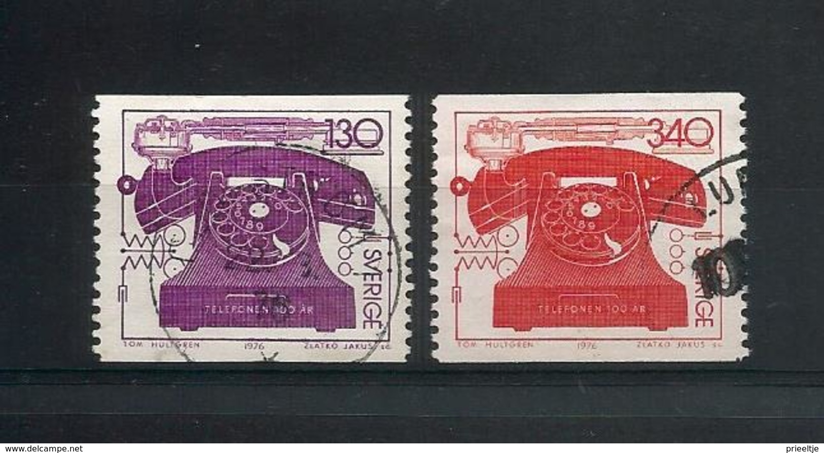 Sweden 1976  Phone Centenary Y.T. 919/920 (0) - Oblitérés