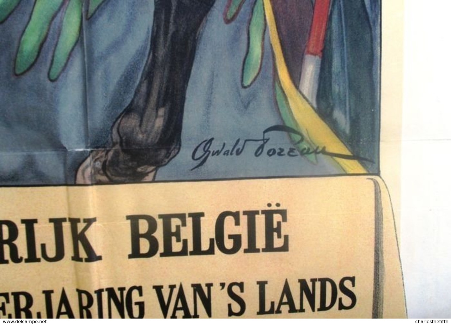 SUPERBE AFFICHE ** GRAND CORTEGE HISTORIQUE BRUXELLES 1930 ** 1.60 X 1.20m !! TRES BELLE AFFICHE - Manifesti