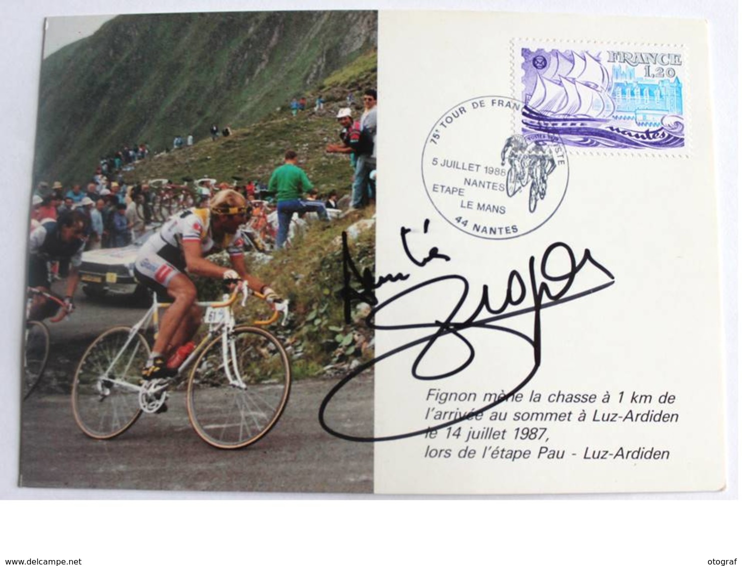 Carte Postale De Laurent FIGNON - Dédicace - Hand Signed - Autographe Authentique - Radsport