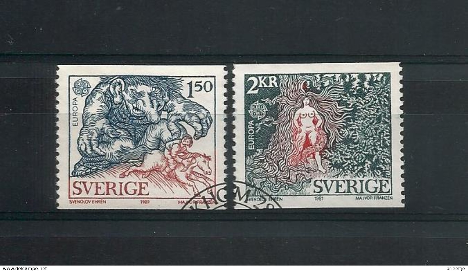 Sweden 1981 Europa Folklore Y.T. 1133/1134 (0) - Oblitérés