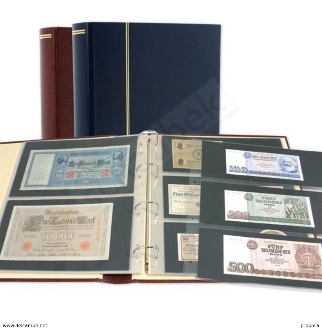 Schaubek Ringbinder "Diplomat" Mit 20 Blatt Fo-101 Rot - Large Format, Black Pages