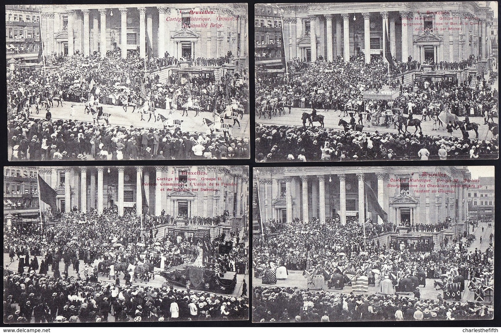 SUPERBE LOT DE 15 CPA ** CORTEGE HISTORIQUE A BRUXELLES ** Cartes Vierges !! - Fêtes, événements