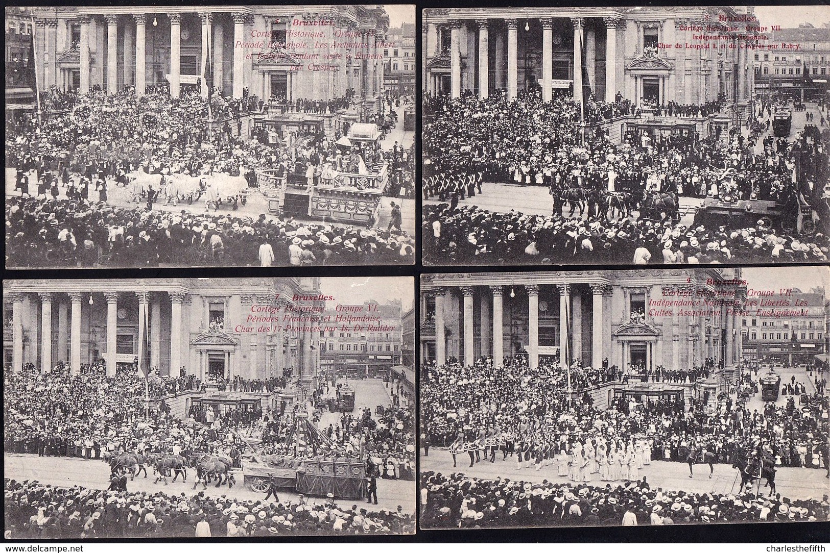 SUPERBE LOT DE 15 CPA ** CORTEGE HISTORIQUE A BRUXELLES ** Cartes Vierges !! - Fêtes, événements