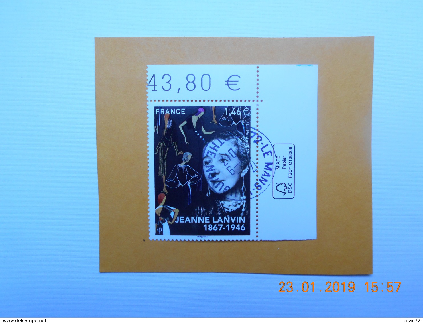 FRANCE 2017 YTN° 5170 JEANNE LANVIN (1867-1946) Timbre Neuf Oblitéré Cachet Rond Coin De Feuille - Oblitérés