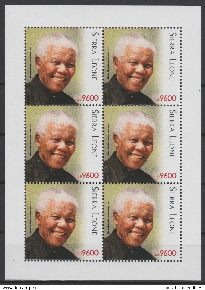 Sierra Leone 2018 Mi. ? M/S Joint Issue PAN African Postal Union Nelson Mandela Madiba 100 Years - Sierra Leone (1961-...)