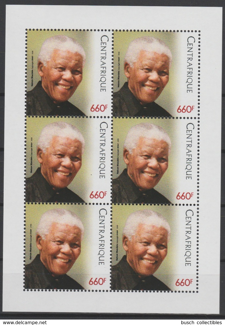Centrafrique Central Africa 2018 Mi. ? M/S Joint Issue PAN African Postal Union Nelson Mandela Madiba 100 Years - Central African Republic