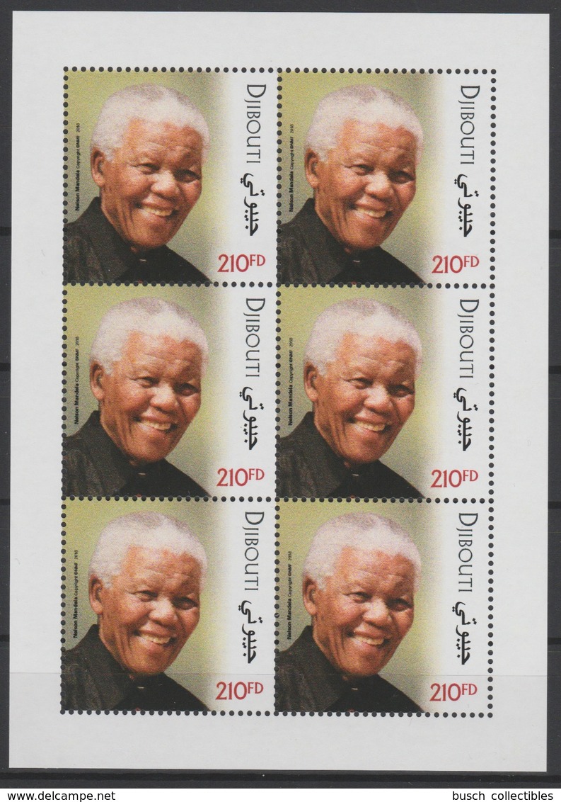 Djibouti Dschibuti 2018 Mi. ? M/S Joint Issue PAN African Postal Union Nelson Mandela Madiba 100 Years - Gemeinschaftsausgaben