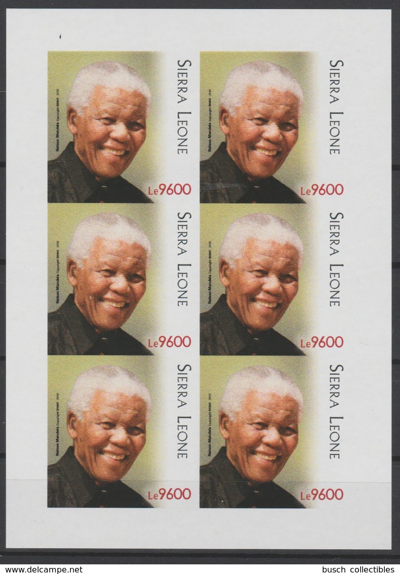 IMPERF ND Sierra Leone 2018 Mi. ? M/S Joint Issue PAN African Postal Union Nelson Mandela Madiba 100 Years - Emisiones Comunes