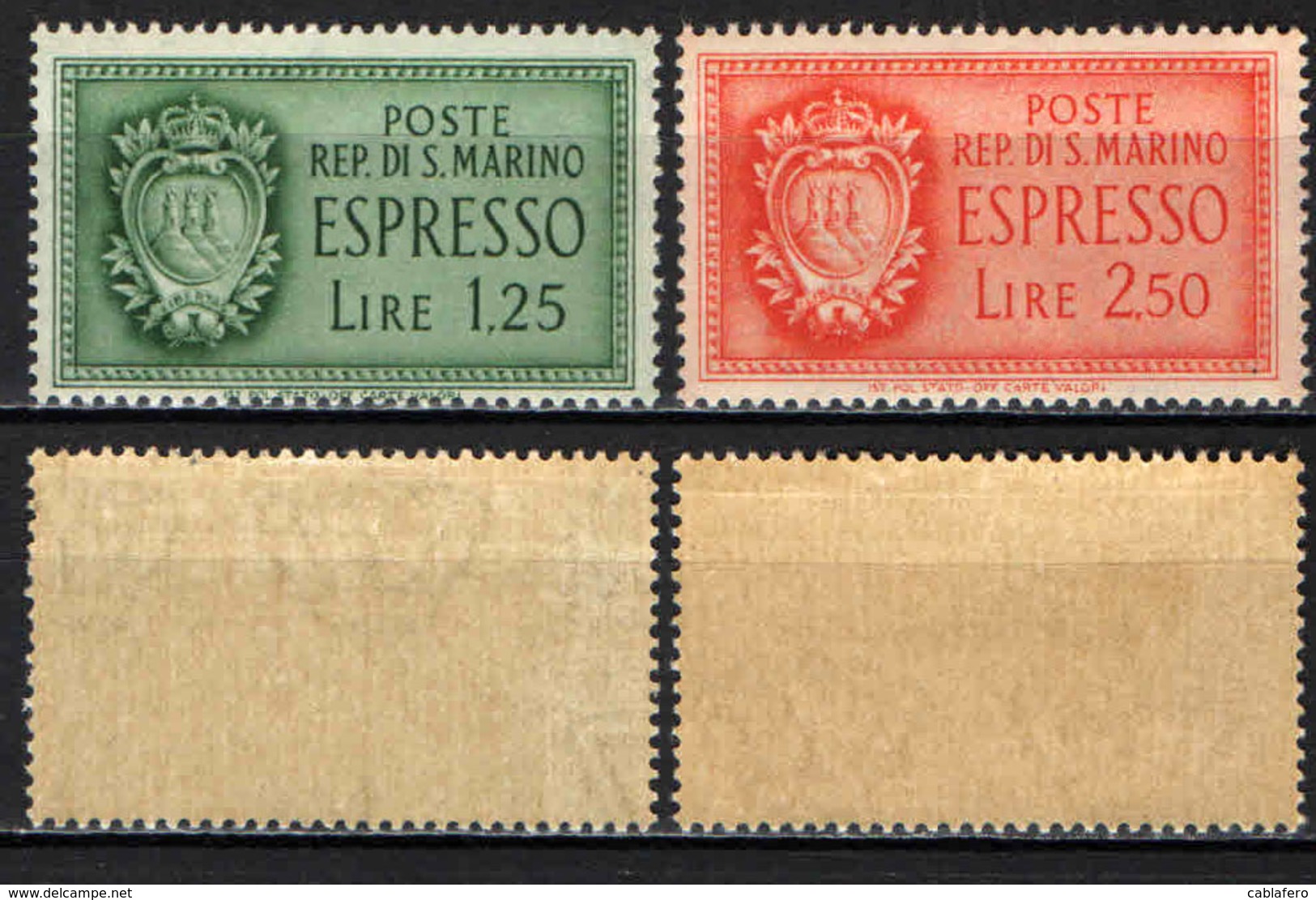 SAN MARINO - 1943 - STEMMA DI SAN MARINO  - MNH - Eilpost