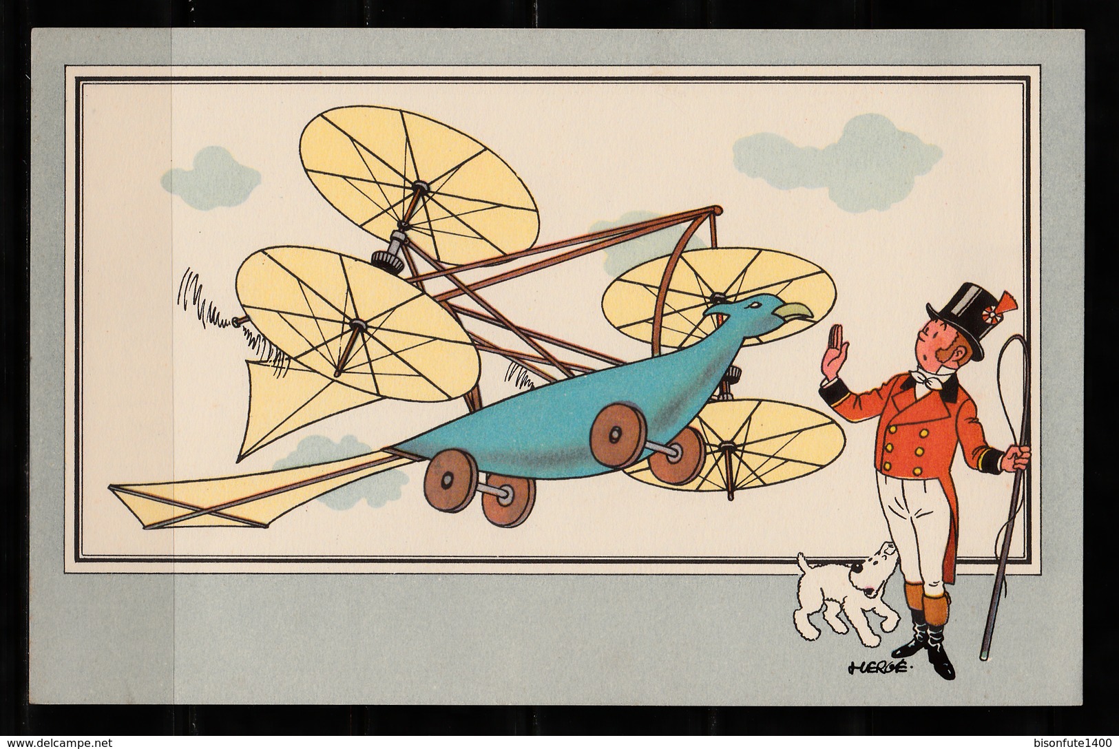 TINTIN / Chromo "Voir Et Savoir" Par Hergé : Aviation Origine N° 1 - Edition CASTERMAN - Altri & Non Classificati