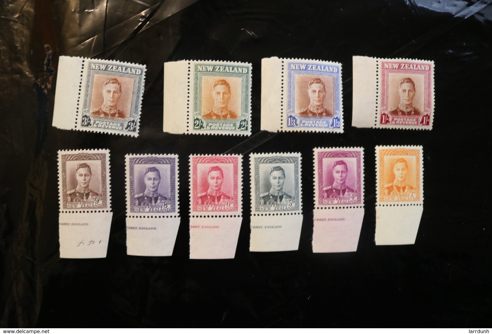 New Zealand 258-267 King George VI Set MNH 1947 Cat $16.45 US  A04s - Unused Stamps