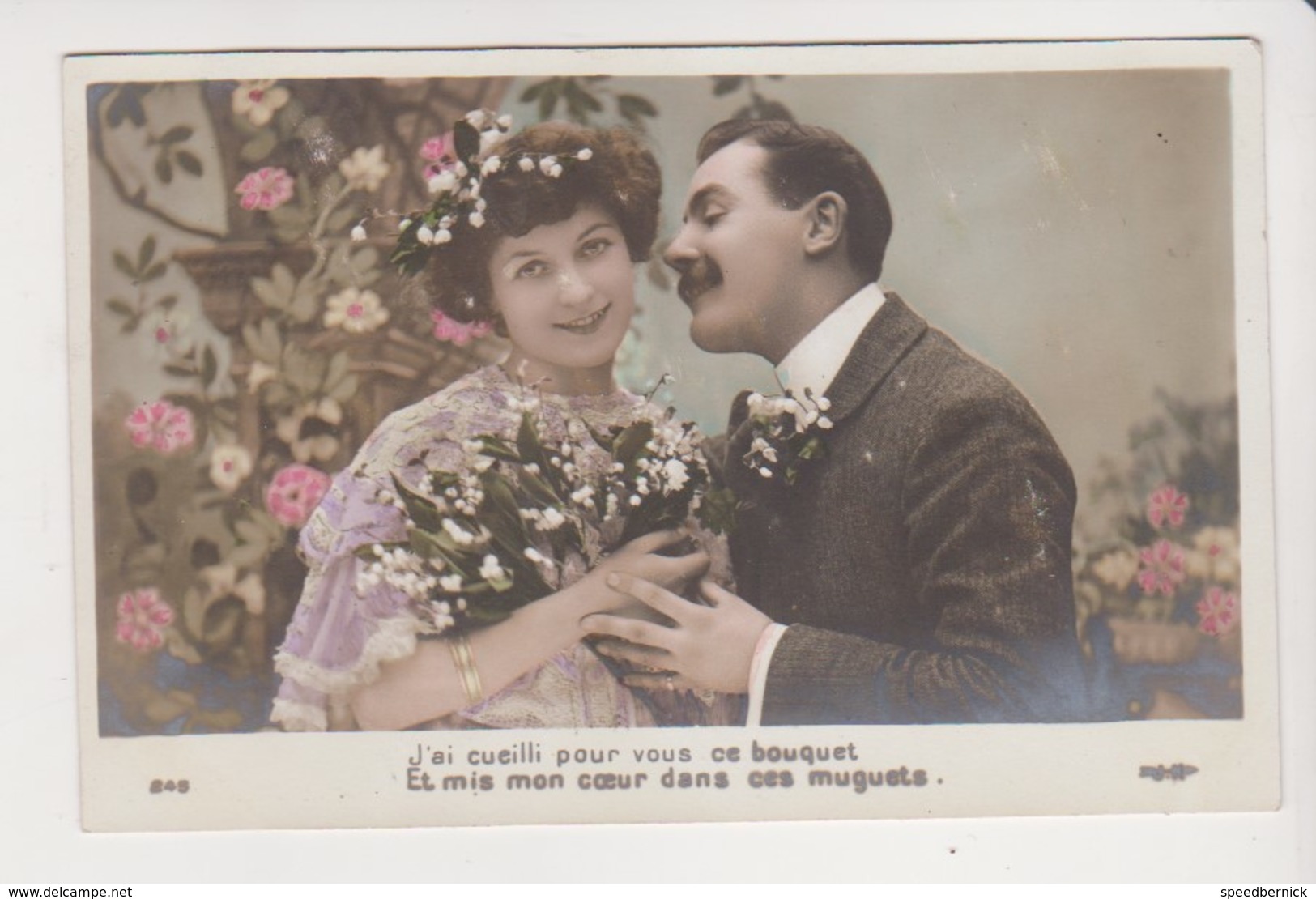 26704 Serie Couple Amoureux Fleur -Ed ? 245 -muguet 1er Mai -1907 - Koppels