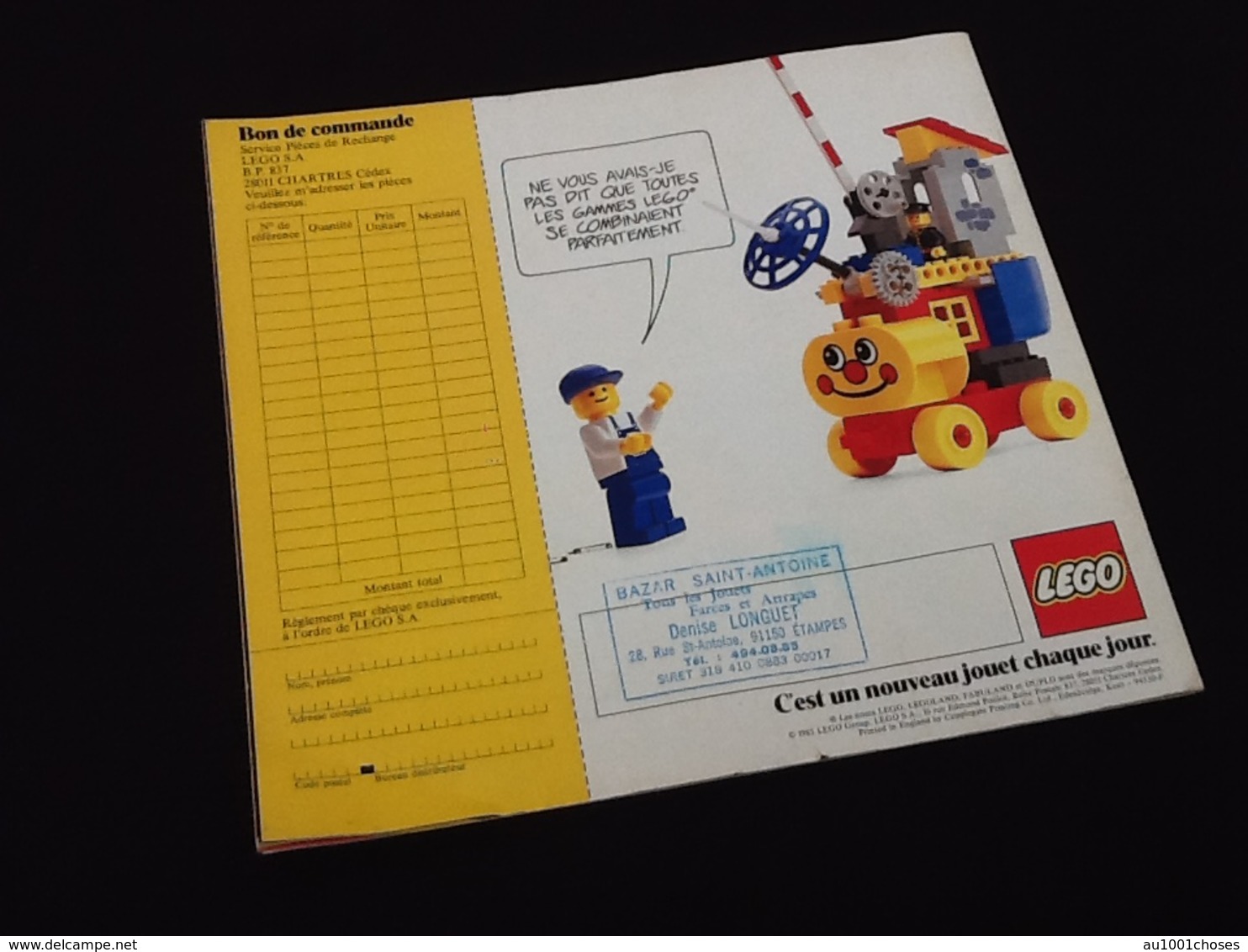 Bazar Saint-Antoine Etampes (Essonne)  Catalogue 1985 Lego & Duplo 35 - Autres & Non Classés