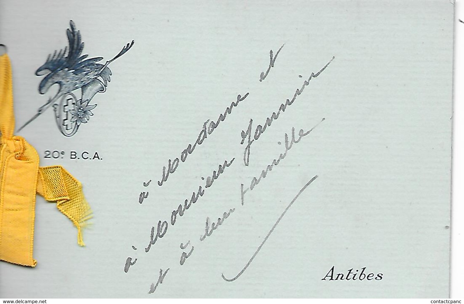 ANTIBES ( 06 )  - 20eme B.C.A. - Chasseurs Alpins ( Carte 4pages Avec Photo  ) - Regiments