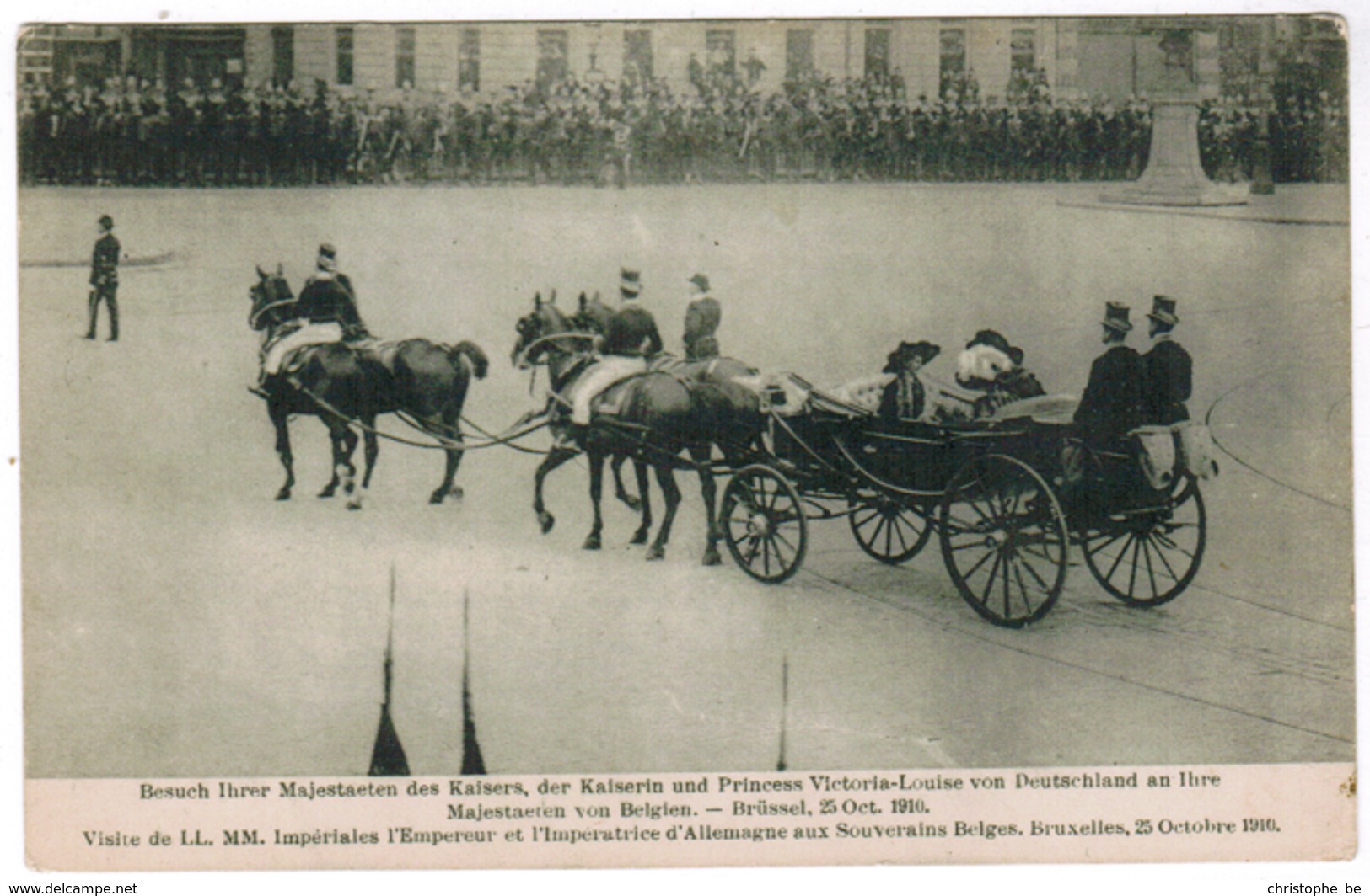 Visite De LL MM Impérales L'Empereur Et L'Imperatrice D'Allemagne Aux Souverains Belges Bruxelles Octobre 1910 (pk55092) - Feesten En Evenementen