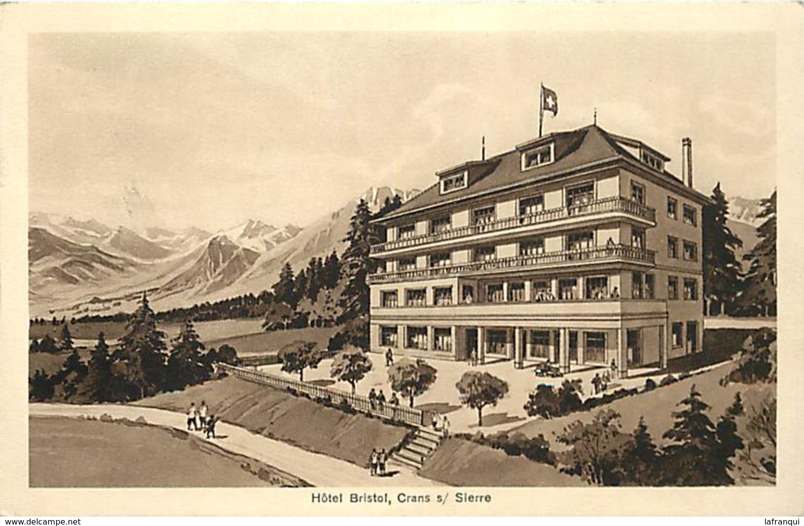 Suisse - Ref D589- Hotel Bristol A Crans Sur Sierre - Carte Bon Etat  - - Crans