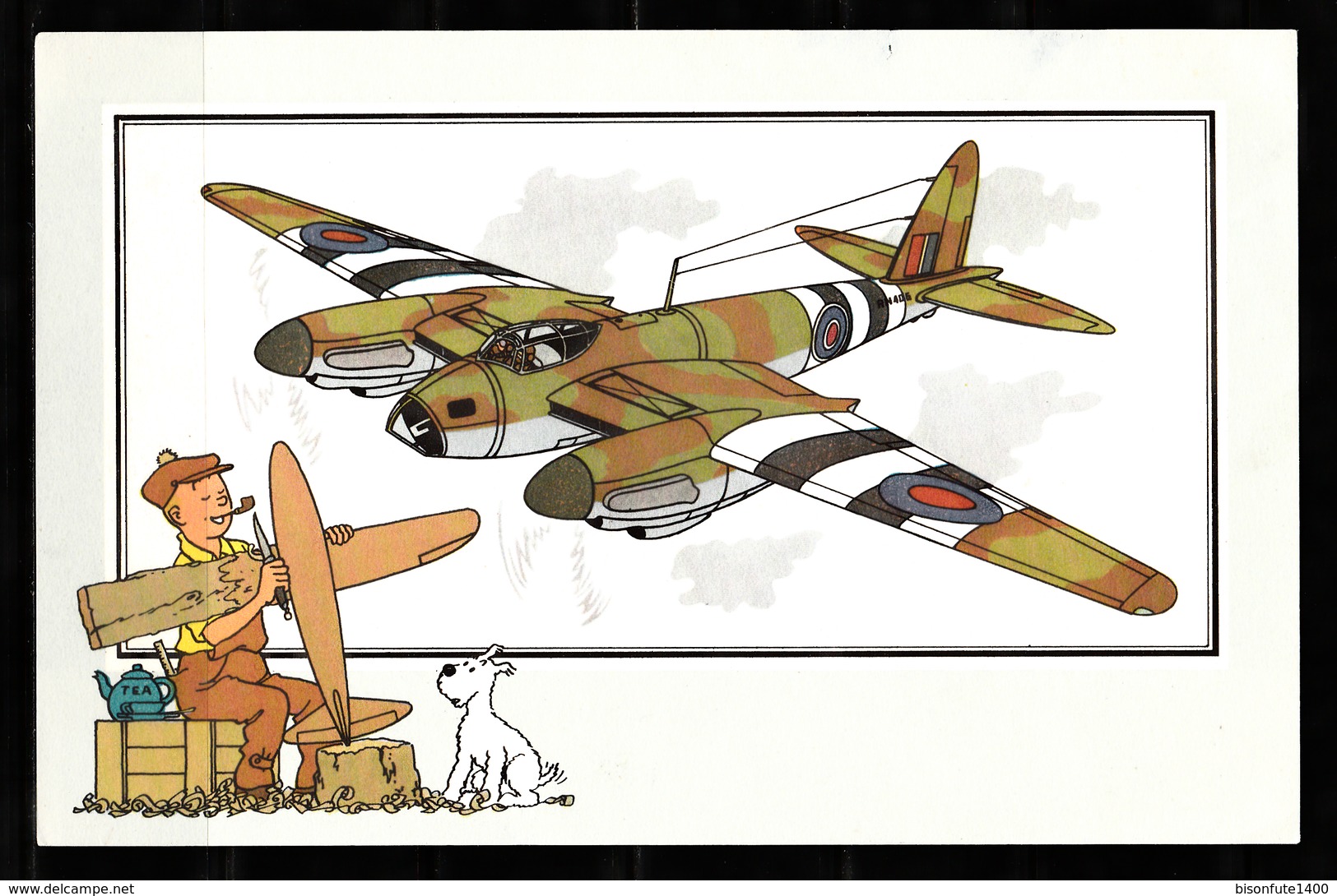 TINTIN / Chromo "Zien En Weten" Par Hergé : Aviation - Guerre 1939-1945  N° 36 - Edition CASTERMAN - Altri & Non Classificati