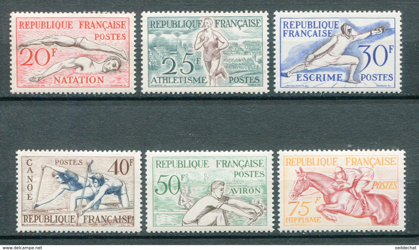 10955 FRANCE N° 960/5 **  Jeux Olympiques D'Helsinki (1952)    1953   TB - Neufs