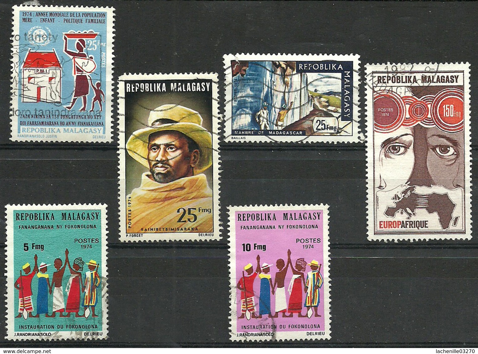 Madagascar - 1974 - 6 TP - Oblitéré - Madagascar (1960-...)