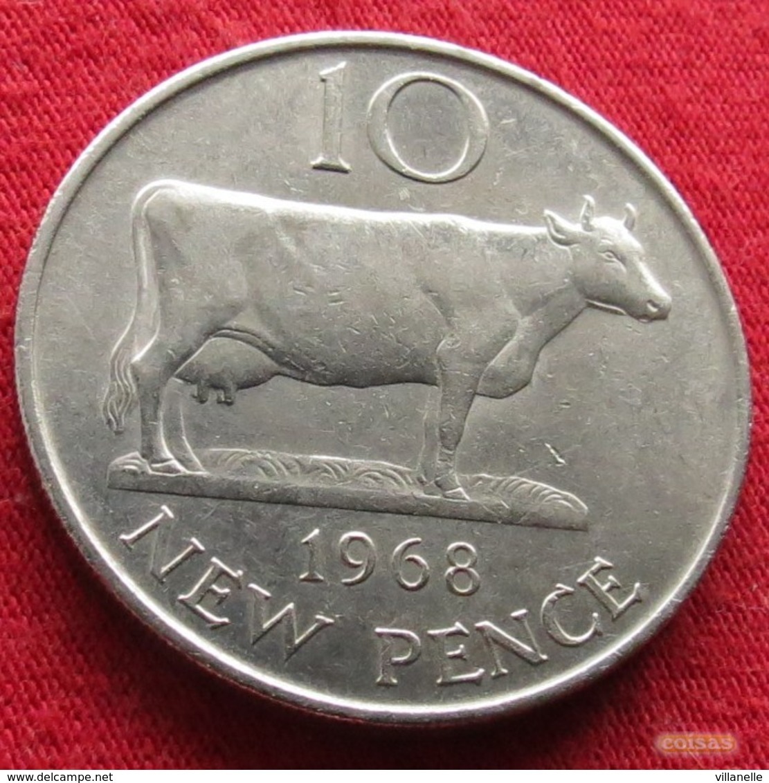 Guernsey 10 Pence 1968 KM# 24 Guernesey - Guernesey