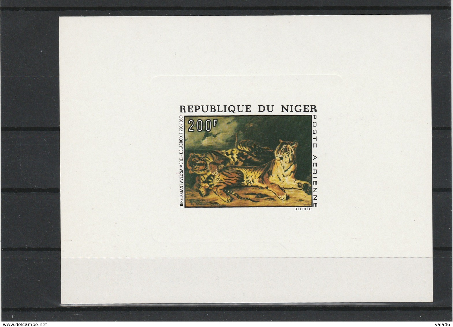 NIGER EPREUVE DE LUXE  PA  216  TIGRE   TABLEAU  DE  DELACROIX - Niger (1960-...)