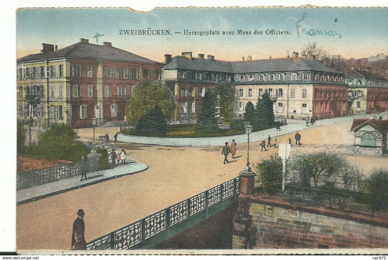 Allemagne   Zweibrucken Herzogsplatz Avec Mess Des Officiers - Zweibruecken