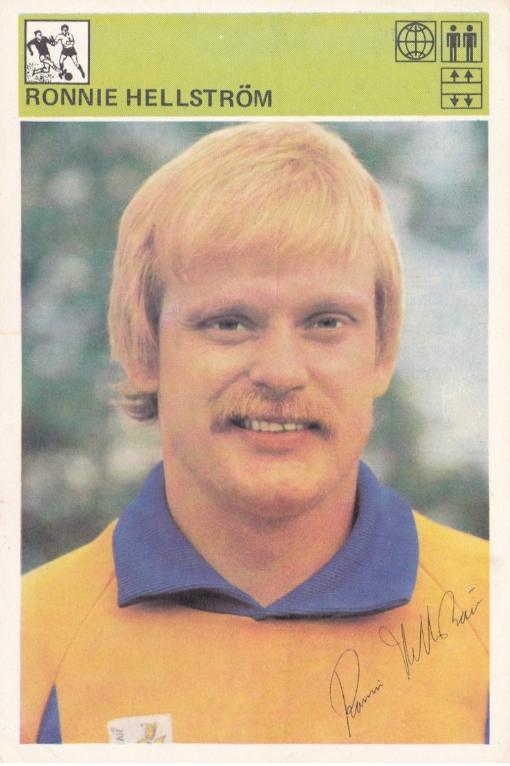 RONNIE HELLSTROM,SVIJET SPORTA SOCCER CARD - Soccer