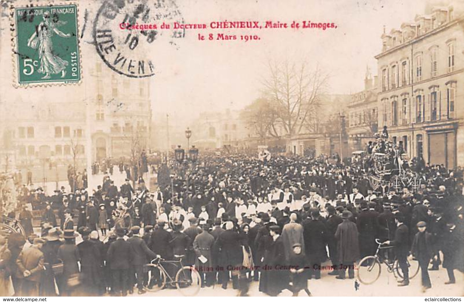 Limoges       87        Obsèques Du Docteur Chénieux   8 Mars 1910   (voir Scan) - Limoges