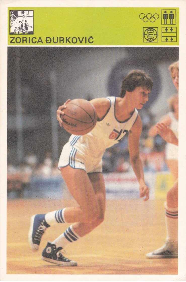 ZORICA DURKOVIC,SVIJET SPORTA BASKETBALL CARD - Basket-ball