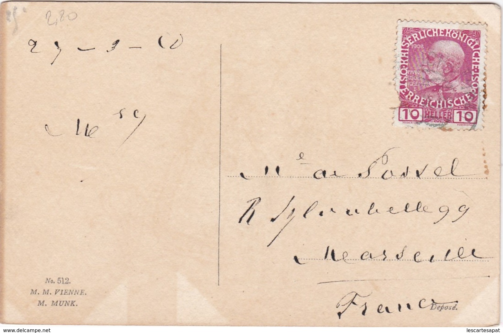 CPA M.M VIENNE N° 512 Couple Hollande Joyeuses Pâques 1910 (lot Pat 41) - Vienne