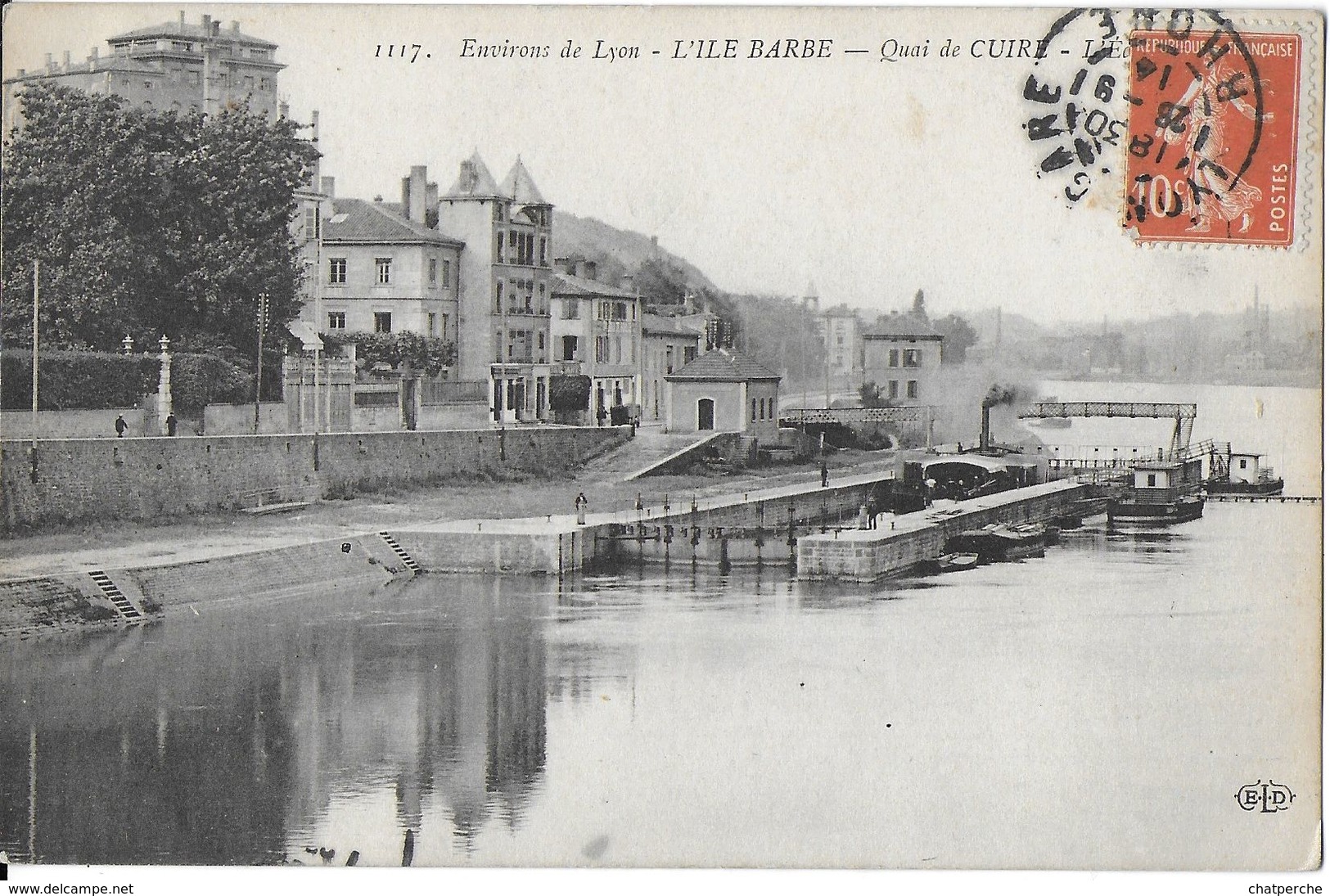 LYON CUIRE 69 RHONE  1117 ENVIRONS DE LYON L’ÎLE BARBE QUAI DE CUIRE - Altri & Non Classificati