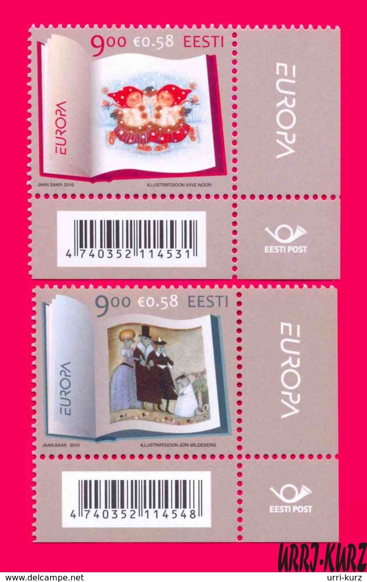 ESTONIA 2010 Europa CEPT Children Books Fairy Tales 2v Sc643-644 Mi664-665 MNH - Estonia