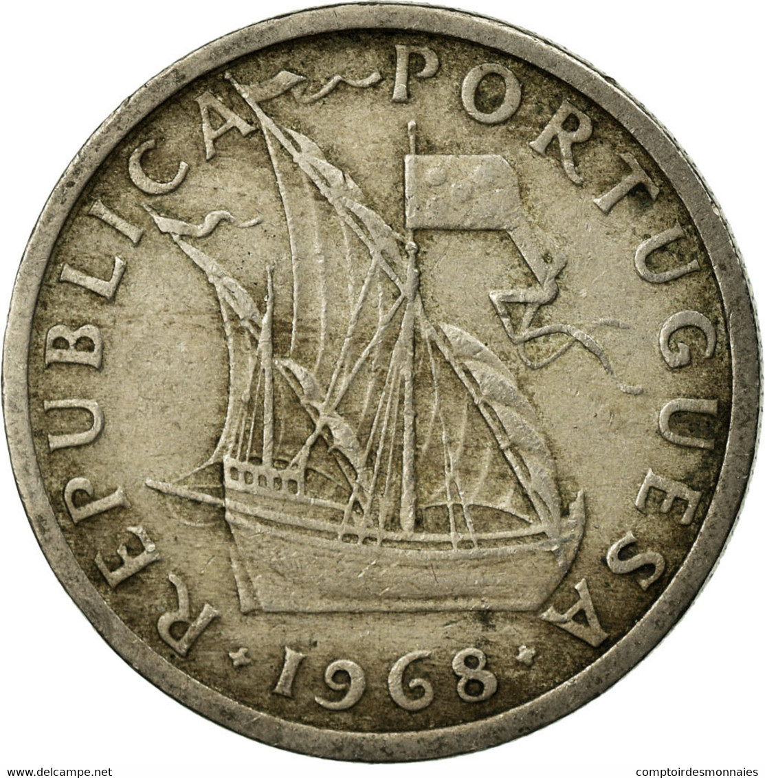 Monnaie, Portugal, 2-1/2 Escudos, 1968, TB+, Copper-nickel, KM:590 - Portugal